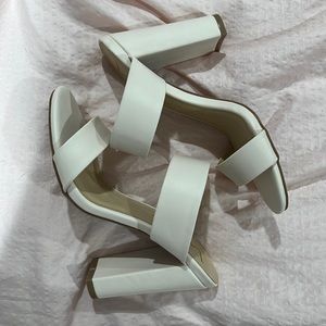 Lulu white/cream high heel sandals size 5